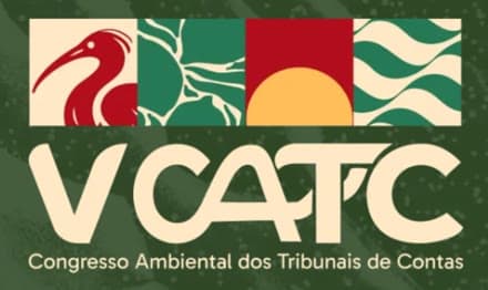 Logo do V CATC, Congresso Ambiental dos Tribunais de Contas, evento que utilizou crachás sustentáveis EcoCrachá